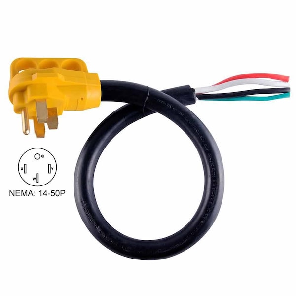 Superior Electric Plug Adapter, 14-50P, 50 ft., Black/Yellow RVA1530 - main